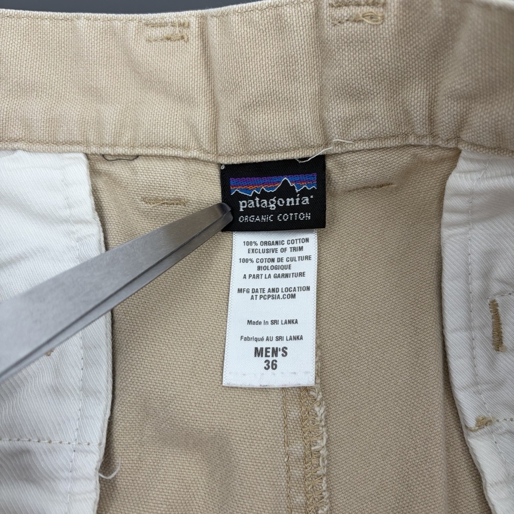 Patagonia Pants Mens 36x31 Beige Chino‎ Organic Cotton Canvas Straight Leg Baggy - Picture 5 of 11